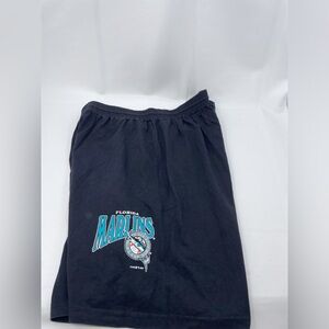 Florida Marlins 1997 Black Sweat Shorts XL True Fan Sportswear MLB Baseball